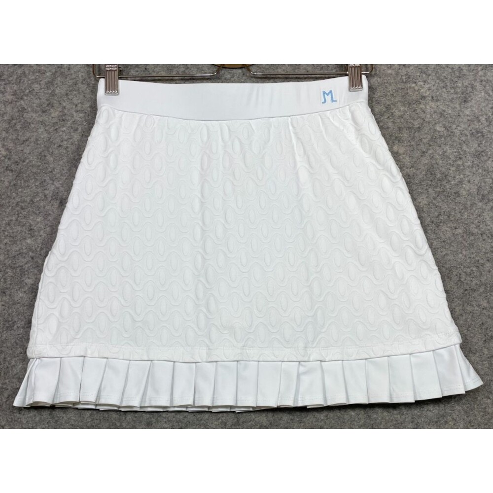 J. McLaughlin Agnes Skort XS White Mini Wave Bubble Jacquard Tennis Golf Skirt